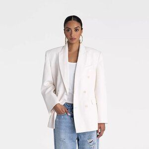 KBB by Kahlana The David Blazer Cream Color & Double Breasted - XS 0/2 READ